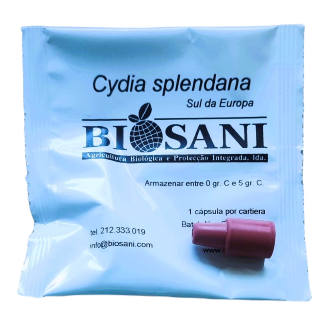 Embalagem e difusor de feromona sexual para monitorização de Cydia splendana - bichado-da-castanha